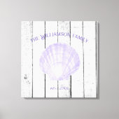 Paarse  Scallop Shell Canvas Print (Voorkant)
