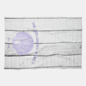 Paarse Scallop Shell Kitchen Towel Theedoek (Horizontaal)