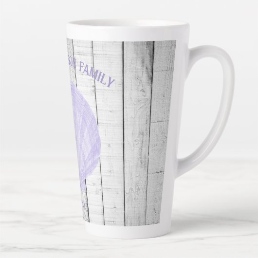 Paarse Scallop Shell Latte Mok (Rechts)