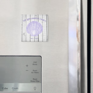 Paarse  Scallop Shell Magnet