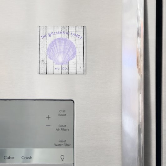 Paarse  Scallop Shell Magnet (Insitu (Koelkast))