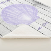 Paarse  Scallop Shell Sherpa Blanket Sherpa Deken (3/4)