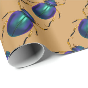 Paarse Scarab Beetles Cadeaupapier