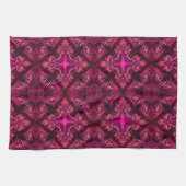 Paarse Scarlet Patterned Keuken Handdoek (Horizontaal)