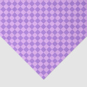 Paarse schaakbordpatroon tissuepapier (Detail)