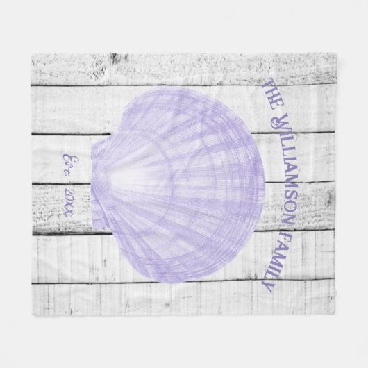 Paarse  Schaaldop Fleece Deken (Voorkant (Horizontaal))