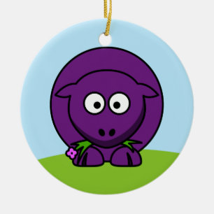 Paarse Schaap Ornament