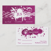 Paarse schaar afsprakenkaartje (Voorkant / Achterkant)