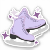 Paarse Schaatsen Sticker (Voorkant)