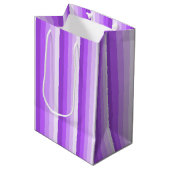 Paarse schaduwstrepen medium cadeauzakje (Voorkant Gekanteld)