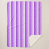 Paarse schaduwstrepen sherpa deken (Voorkant)