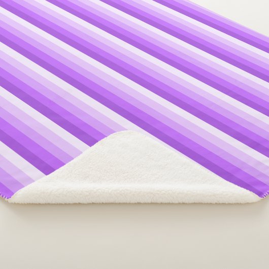 Paarse schaduwstrepen sherpa deken (3/4)