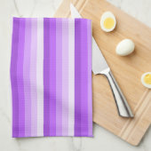 Paarse schaduwstrepen theedoek (Quarter Fold)
