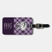 Paarse schapen bagagelabel (Voorkant horizontaal)