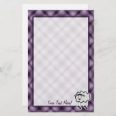 Paarse schapen briefpapier (Voorkant / Achterkant)