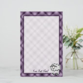 Paarse schapen briefpapier (Staand voorkant)