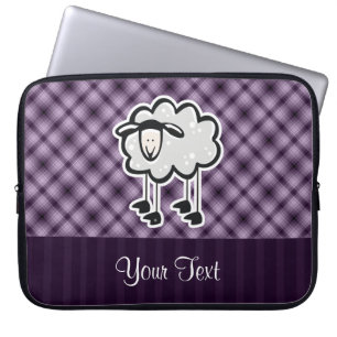 Paarse schapen laptop sleeve