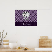 Paarse schapen poster (Keuken)