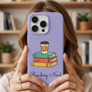 paarse Schattige Boeken Nerdy Virale Cadeau Liefde iPhone 15 Pro Case