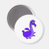 Paarse schattige knuffeldraak magneet (Voorkant / Achterkant)