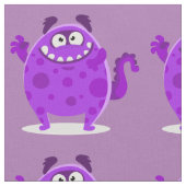 Paarse Schattige monster Stof (Close Up)