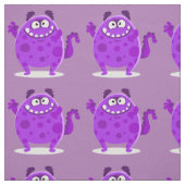 Paarse Schattige monster Stof (Swatch)