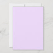 Paarse Schattigee eenhoorn verjaardagsuitnodiging Kaart (Achterkant)