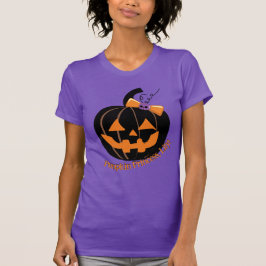 Paarse Schattigee en Spooky Pumpkin T-shirt