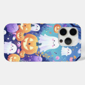 Paarse Schattigee Halloween iPhone / iPad hoesje (Achterkant (horizontaal))