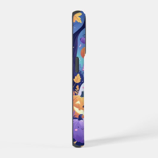 Paarse Schattigee Halloween iPhone / iPad hoesje iPhone Hoesje (Rechterkant)