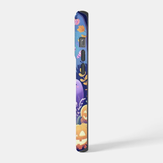 Paarse Schattigee Halloween iPhone / iPad hoesje iPhone Hoesje (Linkerkant)