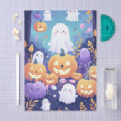 Paarse Schattigee Halloween Tissuepapier (Craft)