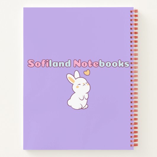 Paarse Schattigee Meisje 💜💗✨Voor haar Notitieboek (Achterkant)