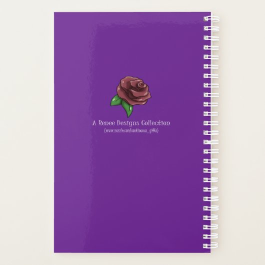 Paarse Schattigee Planner (Achterkant)