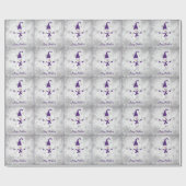 Paarse Schattigee Sneeuwman Kerst Wrapping Papier (Vlak)