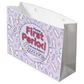 Paarse Schattigee Tampon Pad Eerste Periode Partij Groot Cadeauzakje (Achterkant Gekanteld)