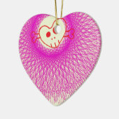 paarse schedel & botten keramisch ornament (Links)