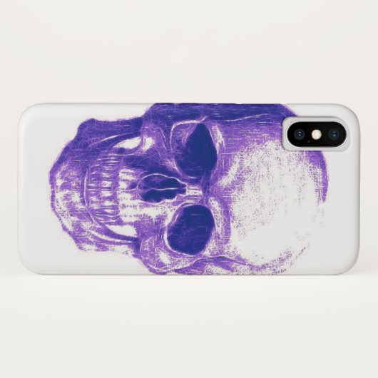 Paarse schedel Case-Mate iPhone case (Achterkant (horizontaal))