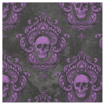 Paarse schedel en gothic Dark Grey