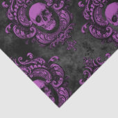 Paarse schedel en gothische grijze ontkoppeling tissuepapier (Detail)