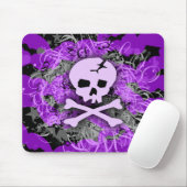 Paarse schedel Gothic MousePad Muismat (Met muis)