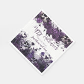 Paarse schedel Halloween Party Servet (Hoek)