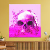 Paarse Schedel in Water Canvas Afdruk (Insitu (Woonkamer))