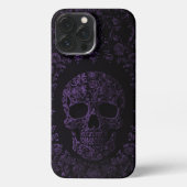 Paarse schedel iPhone hoesje (Achterkant)