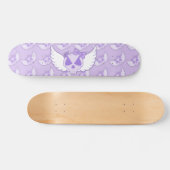 Paarse Schedel Met Vleugels Skateboard (Horizontaal)
