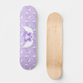 Paarse Schedel Met Vleugels Skateboard (Voorkant)