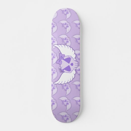 Paarse Schedel Met Vleugels Skateboard (Voorkant)
