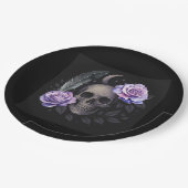 PAARSE SCHEDEL PAPIEREN BORDJE (Gekanteld)