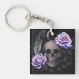 PAARSE SCHEDEL SLEUTELHANGER