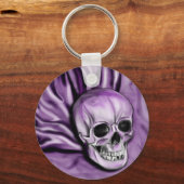 paarse schedel sleutelhanger (Voorkant)